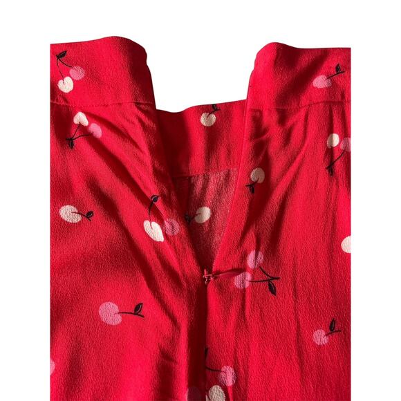 Ann Taylor Loft Women's Size 12 Midi Red Cherry Print Skirt - Picture 5 of 7